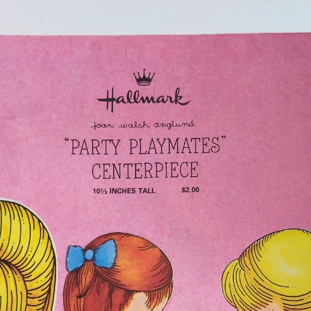 NEW Vtg 1978 Hallmark Party Playmates Centerpiece Joan Walsh Anglund Cottagecore